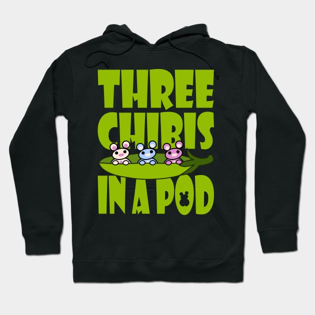 Three Chibis in a Pod Hoodie by Village Values